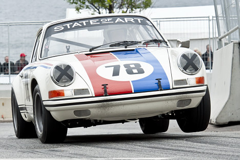 67-årige Björn Waldegård vandt hele to gange under Classic Race Aarhus, hvor han gav opvisning i denne Porsche 911.